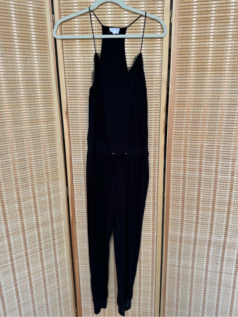Cami NYC Black Sleeveless racerback Drawstring Jumpsuit